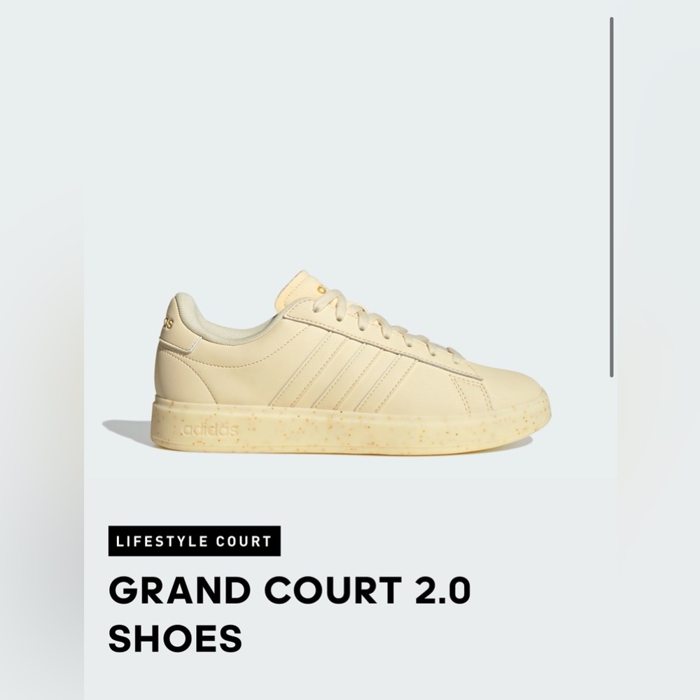 adidas Grand Court 2.0 Sneakers in Pale Cream